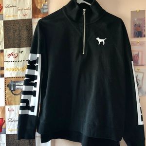 PINK quarter zip hoodie